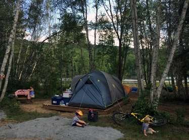 RiverRun Resort Platform or Ground tenting.